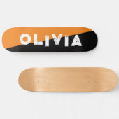 Skateboard tableau de bord orange et noir (Horz)