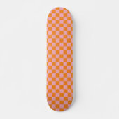 Skateboard Tableau de bord orange rose rétro (Devant)