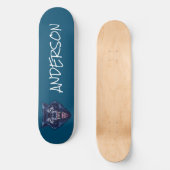Skateboard Tableau de bord personnalisé Blue Wolve (Recto)