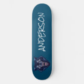 Skateboard Tableau de bord personnalisé Blue Wolve (Recto)