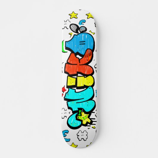 Skateboard Tableau de bord personnalisé Niko Graffiti (Devant)