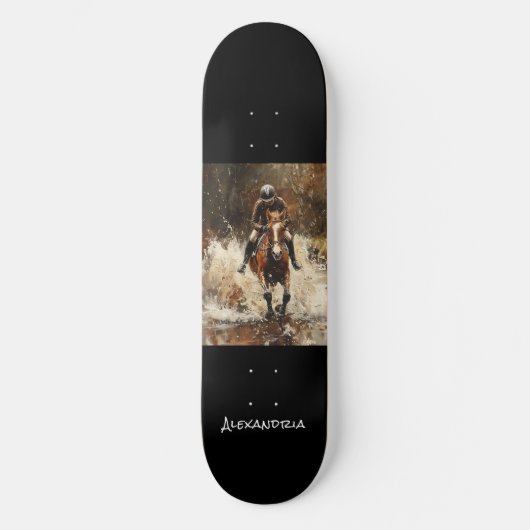 Skateboard Tableau de bord personnalisé unique Horse Lover De (Recto)