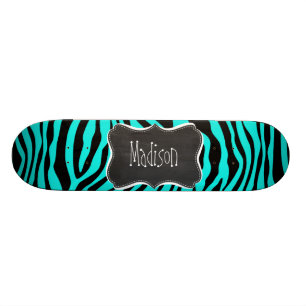 Skateboard Tableau de bord ; Poster de animal bleu turquoise