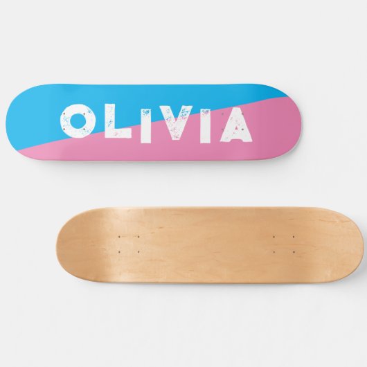 Skateboard tableau de bord rose et bleu (Horz)