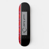 Skateboard Tableau de bord rouge gris-noir personnalisé (Recto)