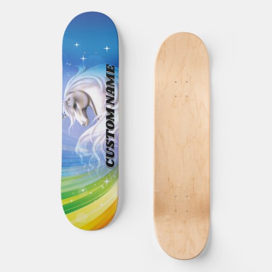 Skateboard Tableau de bord Unicorne (Recto)