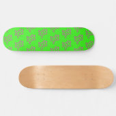 Skateboard Tableau de bord vert néon fini préconstruit Kitty (Horz)