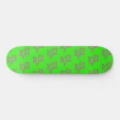Skateboard Tableau de bord vert néon fini préconstruit Kitty (Horz)