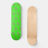 Skateboard Tableau de bord vert néon fini préconstruit Kitty (Recto)