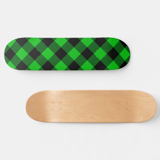 Skateboard Tableau de bord vert noir (Horz)