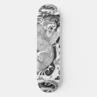 Skateboard tableau de poissons koi