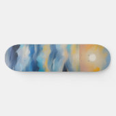 Skateboard Tableau des vagues bleu clair sous le soleil (Horz)