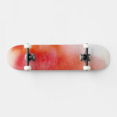 Skateboard Tache rouge, peint à la main abstrait d'aquarelle (Horz)