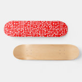 Skateboard Taches connectées - Blanc sur rouge (Horz)