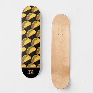 Skateboard Tacos à motif noir