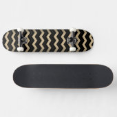 Skateboard Tan et Zigzag noir (Horz)