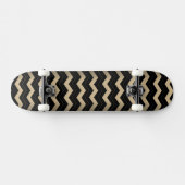 Skateboard Tan et Zigzag noir (Horz)