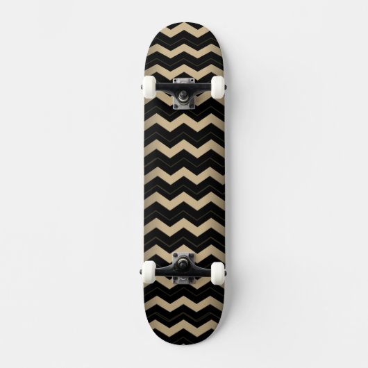 Skateboard Tan et Zigzag noir (Recto)
