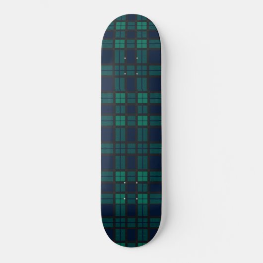 Skateboard Tartan Clan Black Watch Plaid Blue Green Check (Recto)