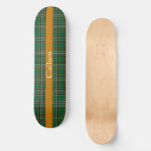 Skateboard Tartan national irlandais personnalisé (Recto)