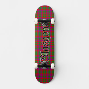 Skateboard Tartan Plaid Ville de Glasgow Violet Rouge