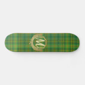 Skateboard Tartan vert riche (Plaid) personnalisé (Horz)