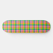 Skateboard Tartan vert rose (Horz)