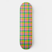 Skateboard Tartan vert rose (Recto)