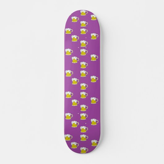 Skateboard Tasse à bière mousseuse sur violet (Devant)