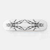 Skateboard Tatouage crâne de cerf tribal - noir et blanc (Horz)