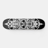 Skateboard Tatouage de l'Empire Tribal noir et blanc (Horz)