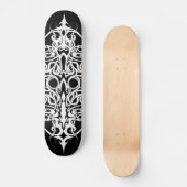 Skateboard Tatouage de l'Empire Tribal noir et blanc (Recto)