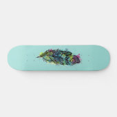 Skateboard Tatouage de plume d'aquarelle (Horz)