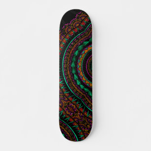 Skateboard Tatouage noir moderne Ikat Motif tribal géométriqu