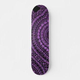 Skateboard Tatouage noir moderne Ikat Motif tribal géométriqu