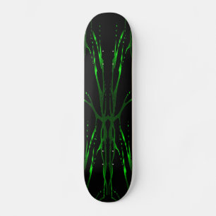 Skateboard Tatouage tribal du crâne de cerf - vert et noir
