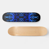 Skateboard Tatouage Tribal Valentine Coeur - bleu (Horz)