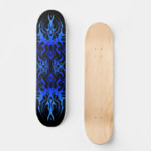 Skateboard Tatouage Tribal Valentine Coeur - bleu (Recto)