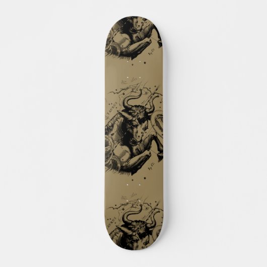Skateboard Taurus Zodiac Constellation Hevelius 1690 sur Taup (Devant)