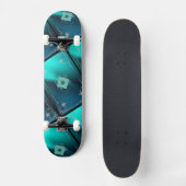 Skateboard Teal & Diamants (Recto)
