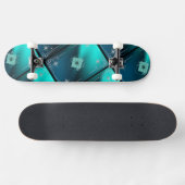Skateboard Teal & Diamants (Horz)