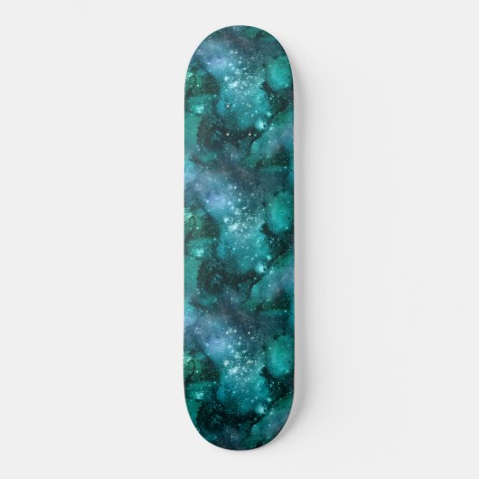Skateboard Teal Galaxy Series Design 6 (Recto)