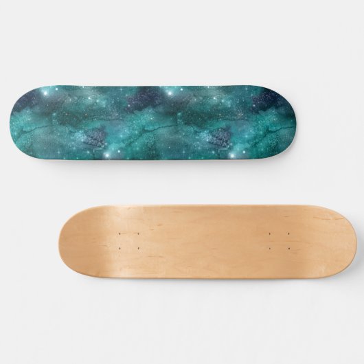 Skateboard Teal Galaxy Series Design 8 (Horz)