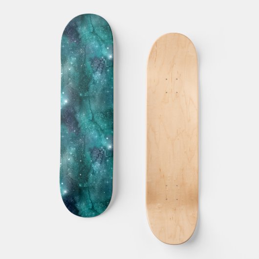 Skateboard Teal Galaxy Series Design 8 (Recto)