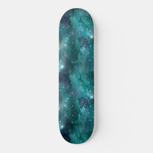 Skateboard Teal Galaxy Series Design 8 (Recto)