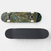 Skateboard Teal, or, White and Black Oils (Horz)