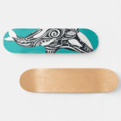 Skateboard Teal Tribal Orca (Horz)