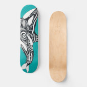 Skateboard Teal Tribal Orca (Recto)