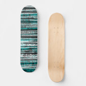 Skateboard Tech Decay - noir et blanc sur Cyan (Recto)