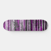 Skateboard Tech Decay - Noir et Blanc sur Magenta (Horz)